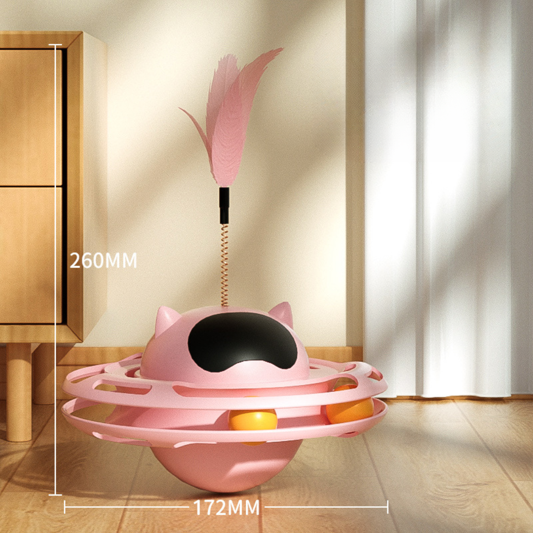 Interactive Cat Toy: Feather Tumbler Ball for Endless Fun