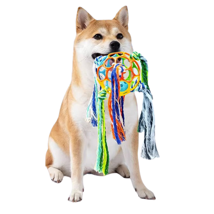 Interactive Dog Toy: Durable Bell Ball Rope for Fun Playtime