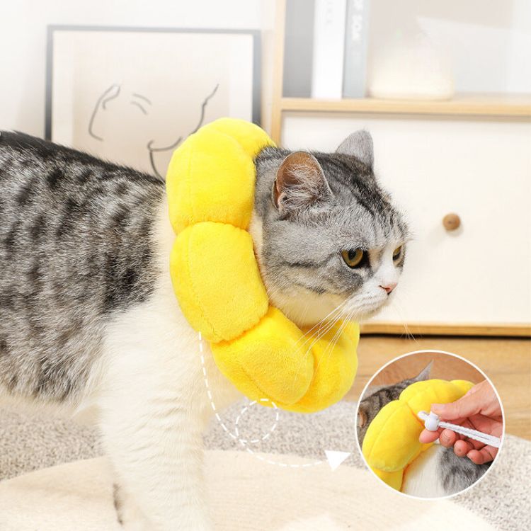 Sunflower Anti-Licking Pet Accessory - Soft & Comfortable