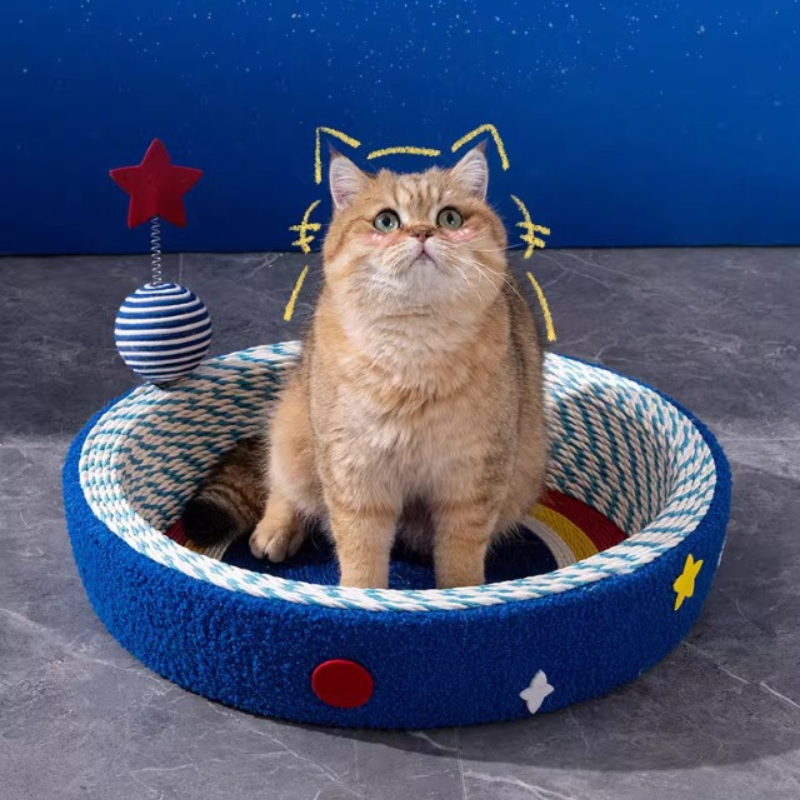 Durable Cat Scratching Board & Cozy Basin Bed Combo