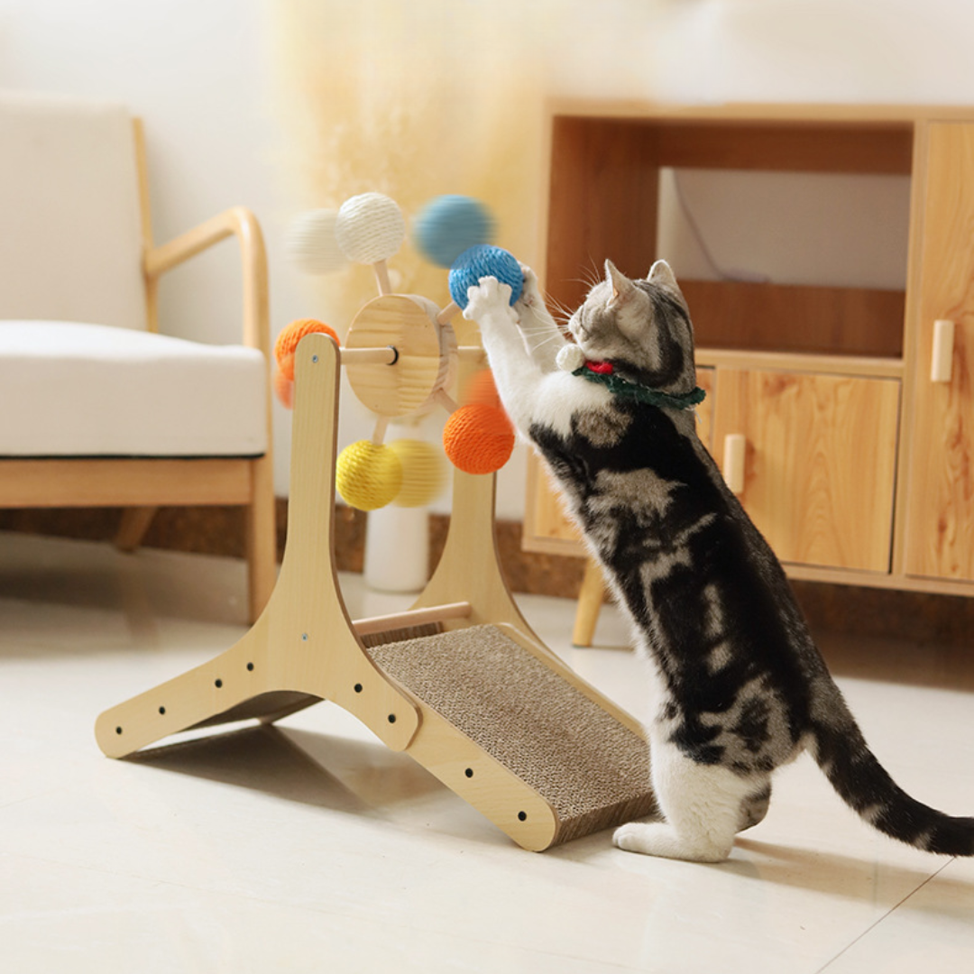 Interactive Cat Toy: Fun Ferris Wheel Scratcher for Cats