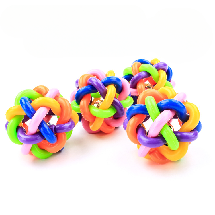 Interactive Rubber Ball Toy with Bell for Cats & Dogs