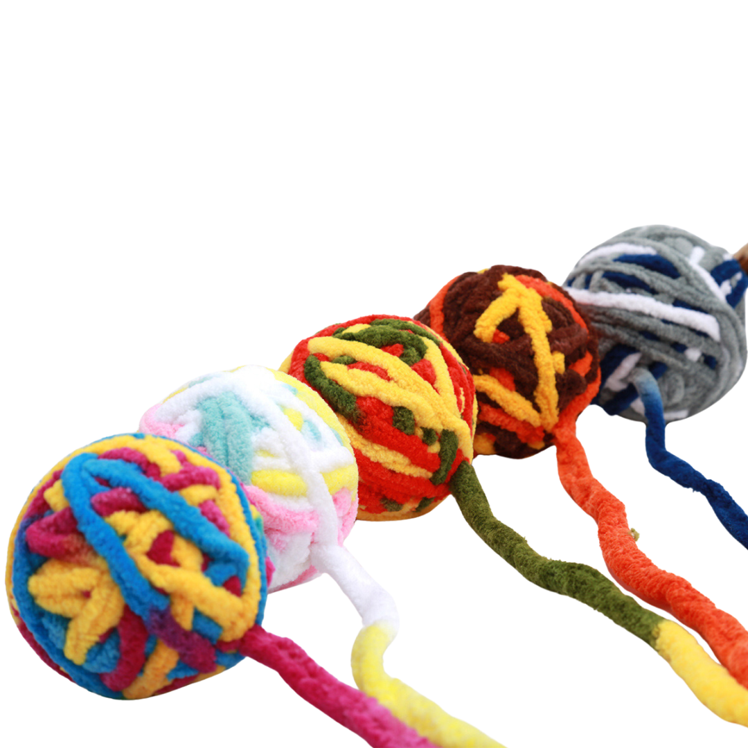 Interactive Cat Toy Yarn Balls with Bells for Endless Fun