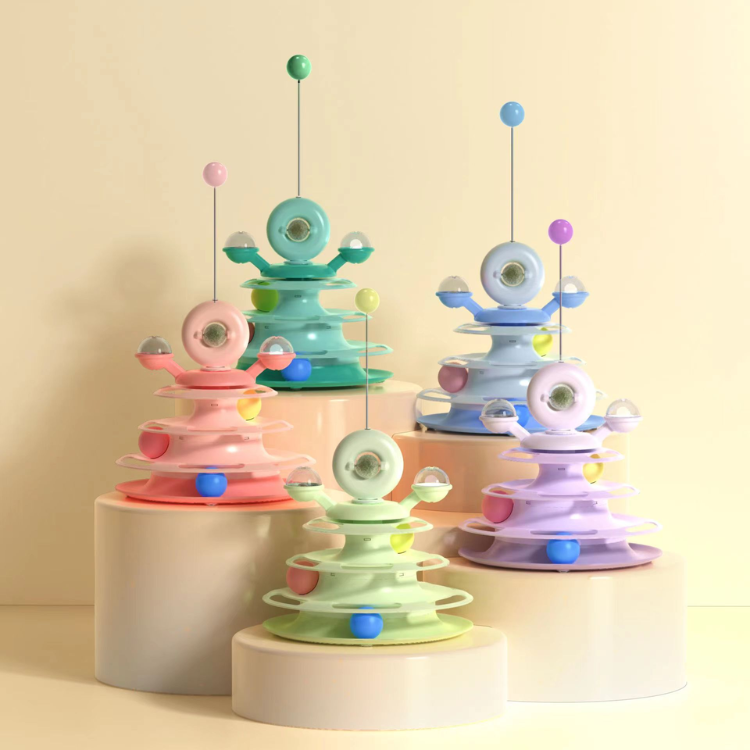 Interactive Cat Toy: Fun Catnip Ball Tower for Playtime