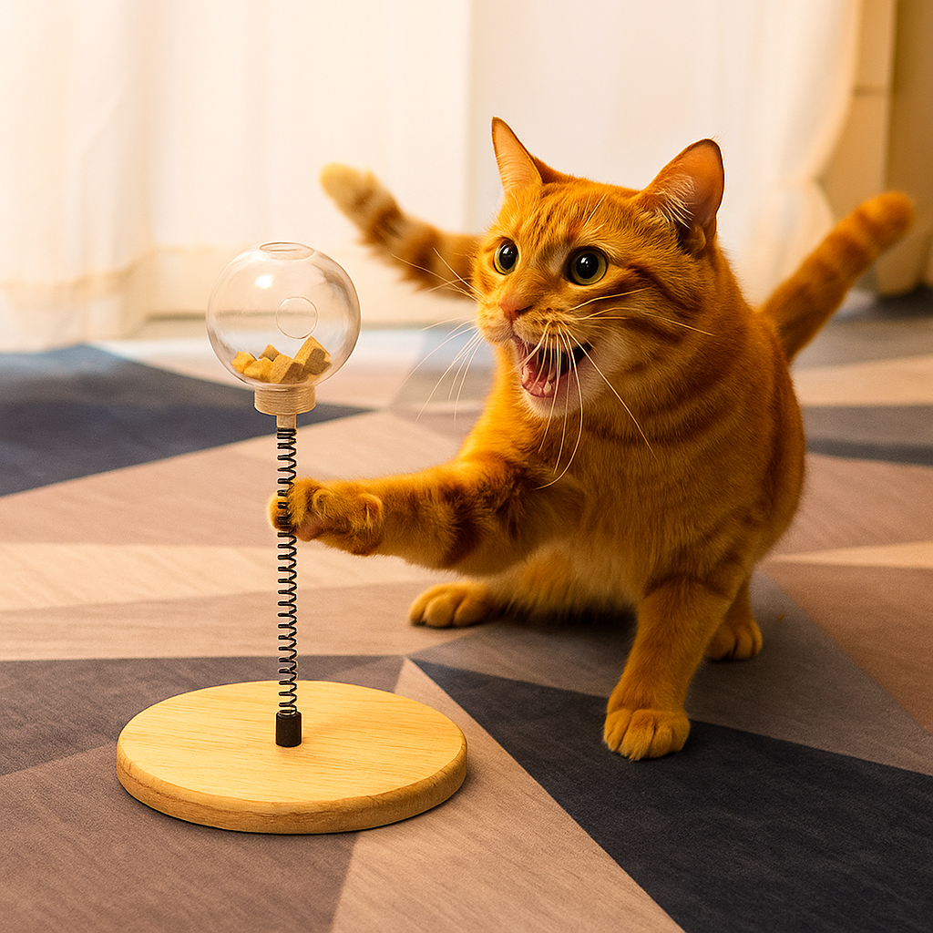 Interactive Cat Toy Dispenser for Fun Treats & Playtime