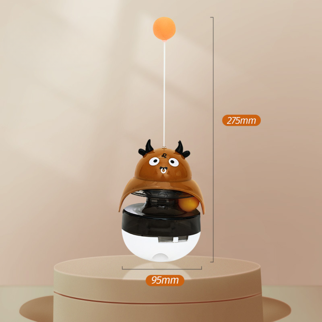 Interactive Cat Toy Tumbler Ball for Treat Dispensing Fun