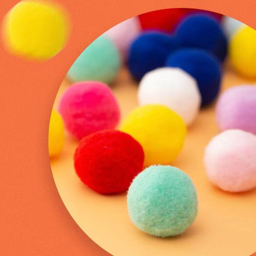 Interactive Cat Toy Pom Pom Ball Launcher for Indoor Fun