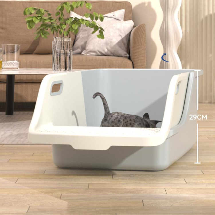 Spacious Cat Litter Box - Easy Clean & Odor Control
