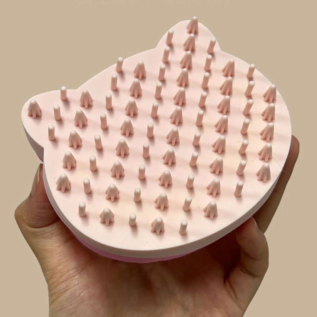 Pet Grooming Tool: Silicone Brush for Easy Hair Removal