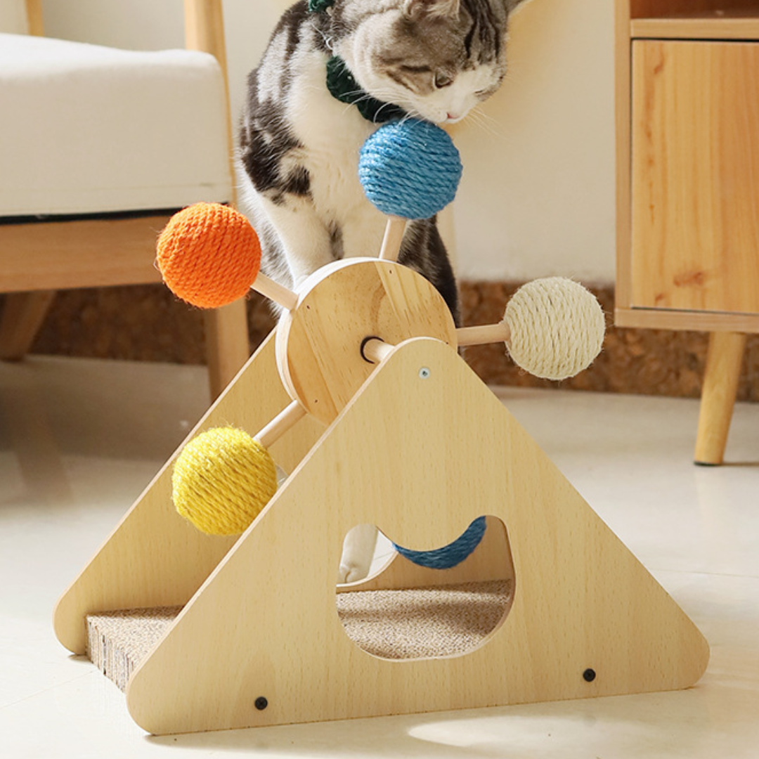 Interactive Cat Toy: Fun Ferris Wheel Scratcher for Cats