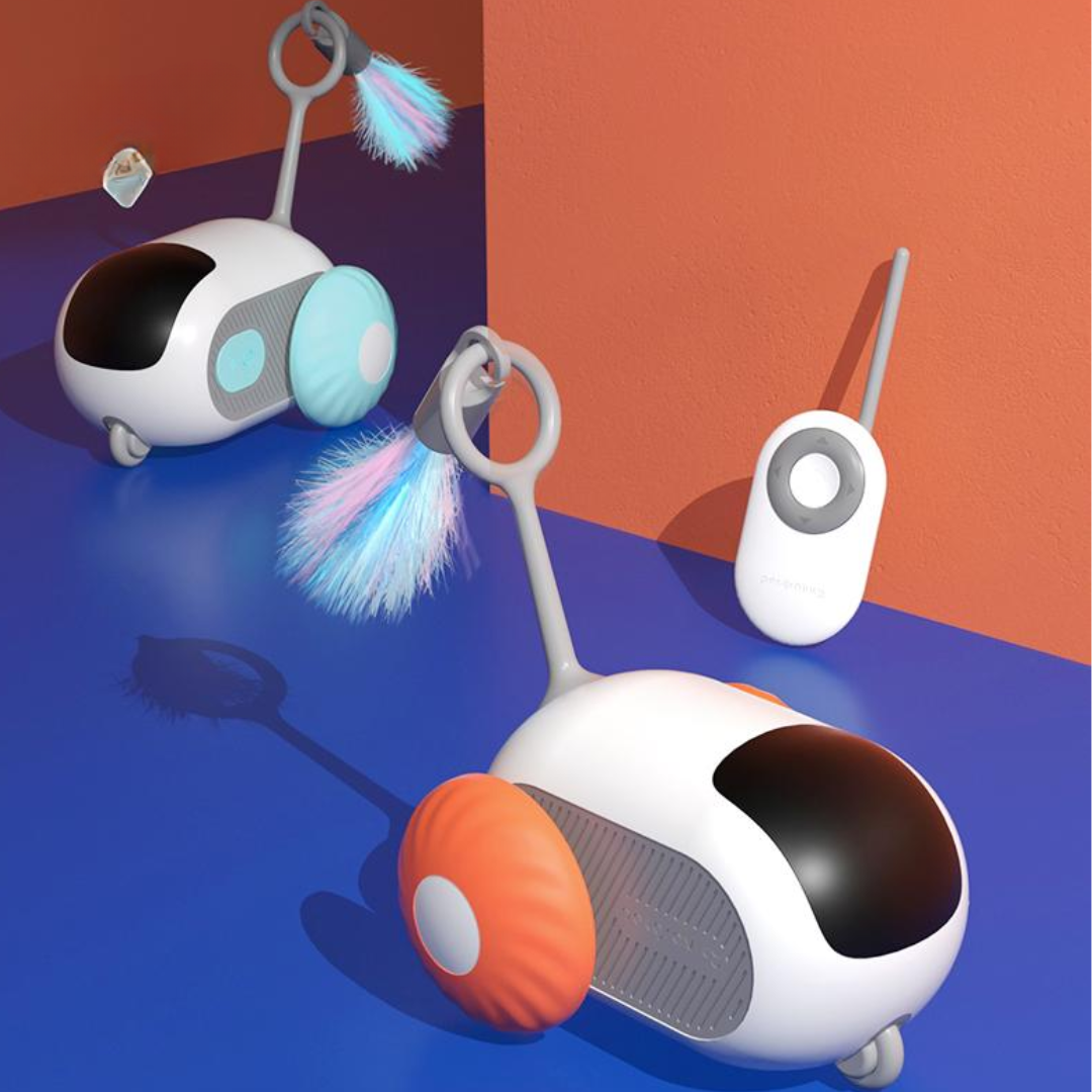 Interactive Electric Racing Car Cat Toy for Endless Fun