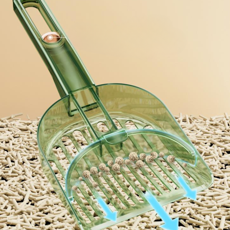 2-in-1 Clear Cat Litter Scoop - Durable & Easy to Use