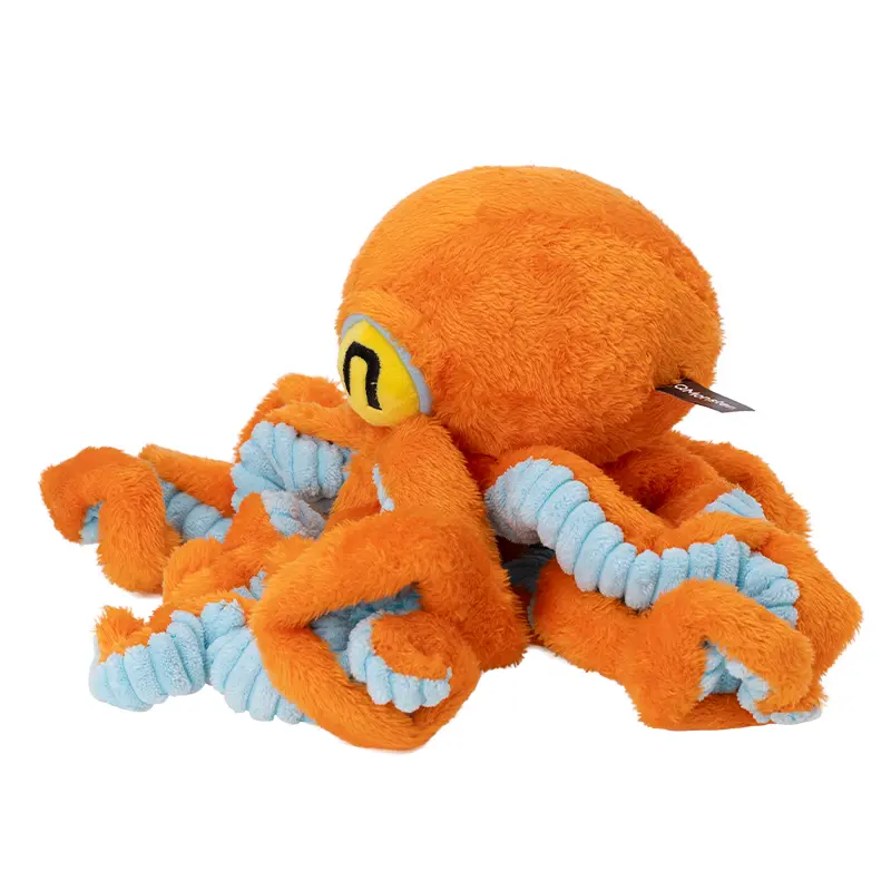 Durable Plush Dog Toy with Squeaker - Fun Octopus Design