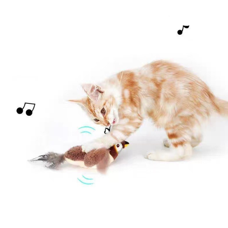 Interactive Realistic Cat Toy with Feathers for Fun Playtime