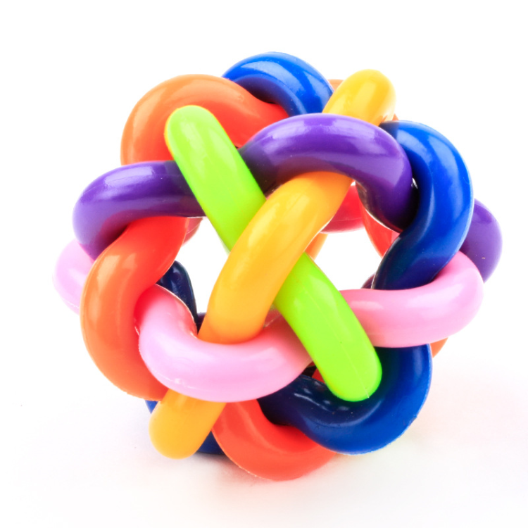 Interactive Rubber Ball Toy with Bell for Cats & Dogs