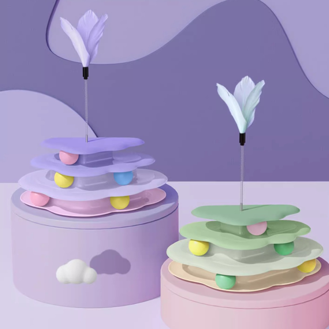 Interactive Cat Toy: Fun Cloud Ball Track for Playtime