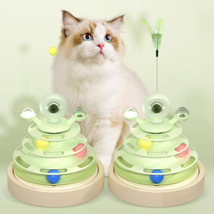 Interactive Cat Toy: Fun Catnip Ball Tower for Playtime