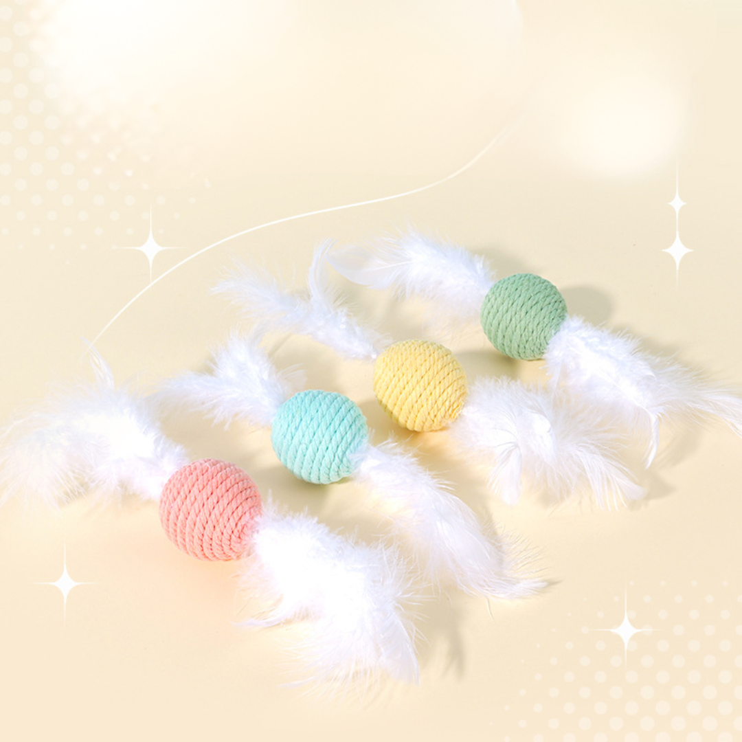 Interactive Cat Toy: Feather Rope with Sound for Endless Fun