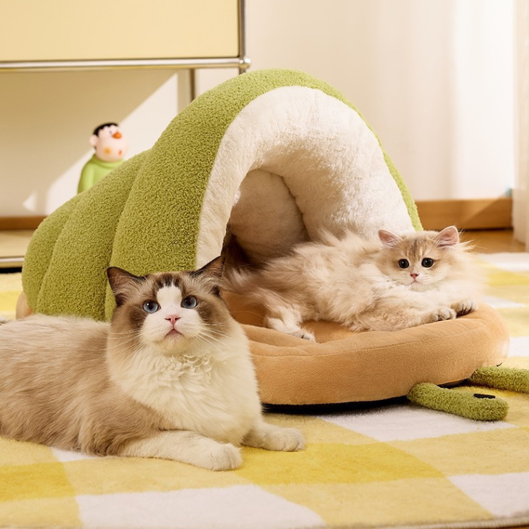 Cozy Snail-Shaped Pet Bed: Soft & Comfortable for Cats & Dogs