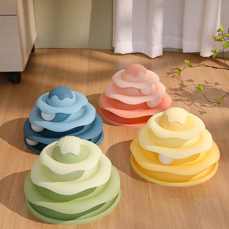 Interactive Multi-Layer Cat Toy Ball Track for Kittens