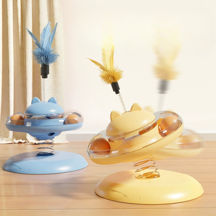 Interactive Cat Toy: Food Leaking Turntable for Fun Play