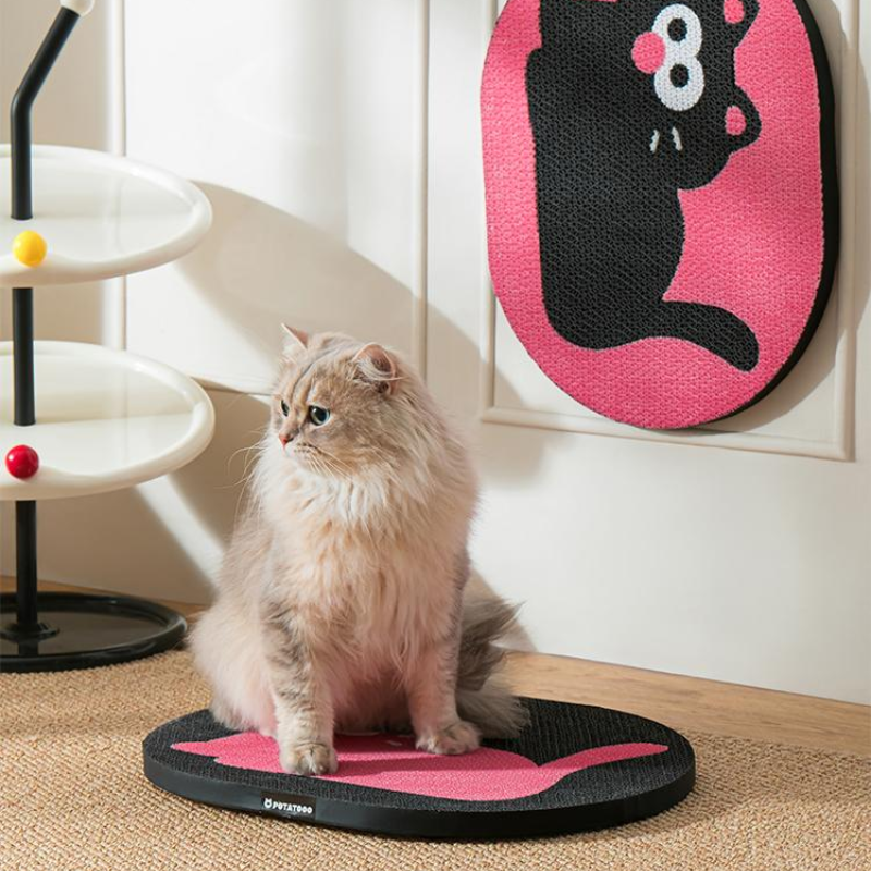 Durable Wall-Mounted Cat Scratching Board - Space-Saving Fun