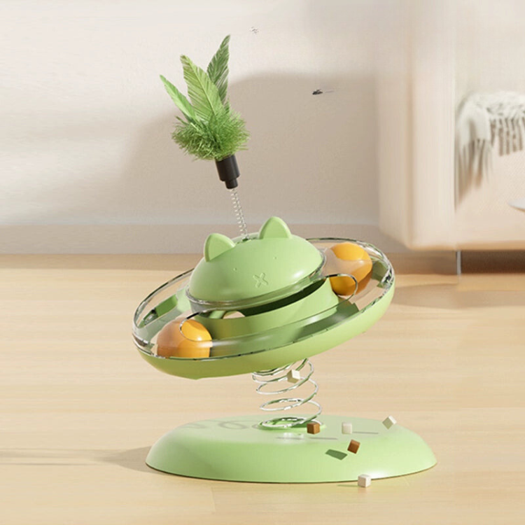 Interactive Cat Toy: Food Leaking Turntable for Fun Play