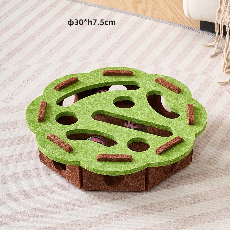 Interactive Felt Cat Toy Maze for Engaging Playtime Fun