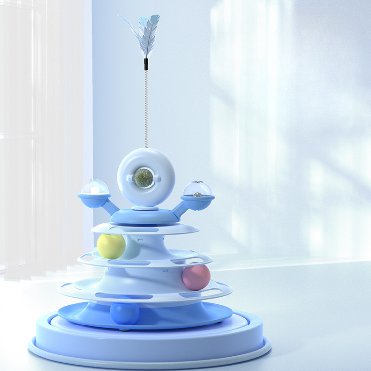 Interactive Cat Toy: Fun Catnip Ball Tower for Playtime