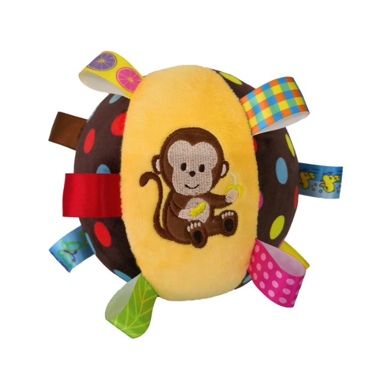 Interactive Dog Plush Ball Bell Toy - Fun & Durable Playtime!