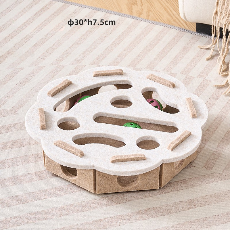 Interactive Felt Cat Toy Maze for Engaging Playtime Fun