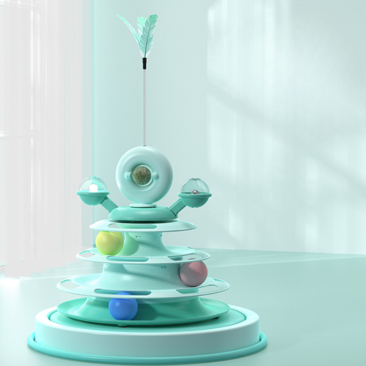Interactive Cat Toy: Fun Catnip Ball Tower for Playtime