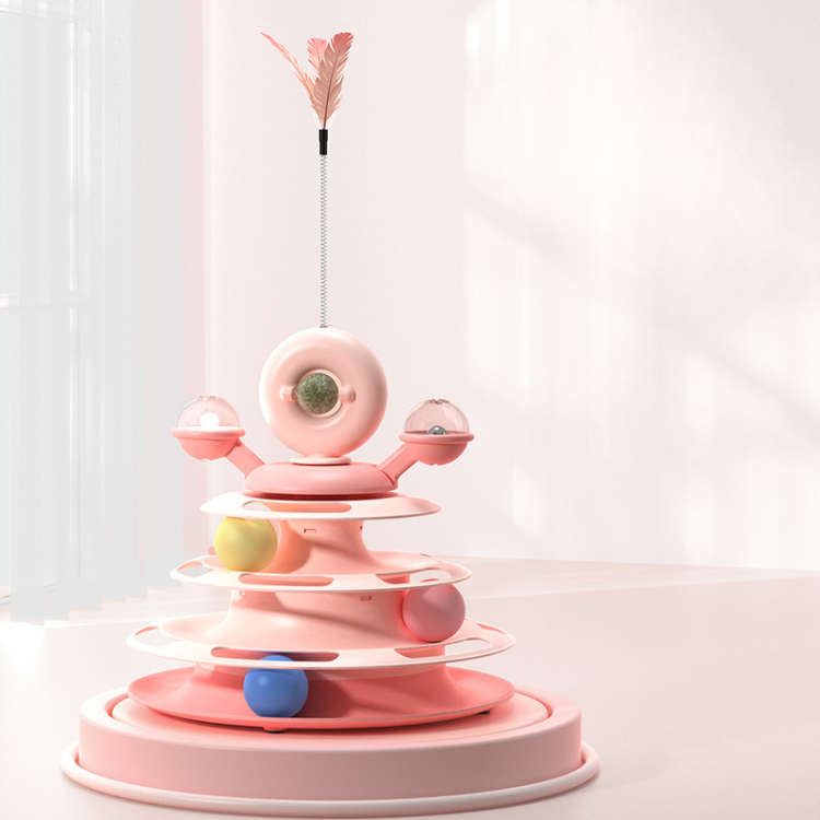 Interactive Cat Toy: Fun Catnip Ball Tower for Playtime