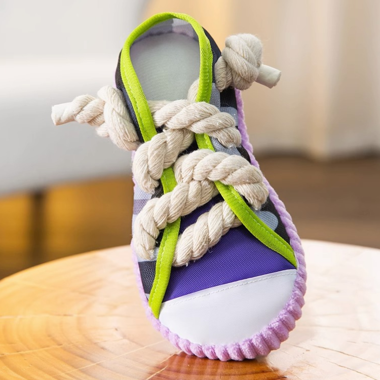 Durable Dog Toy: Cotton Rope Slippers for Chewing Fun
