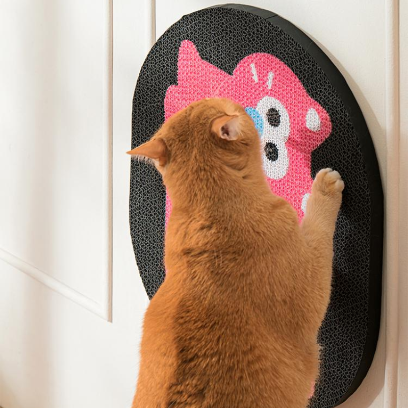 Durable Wall-Mounted Cat Scratching Board - Space-Saving Fun
