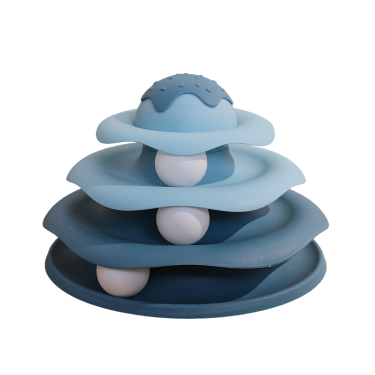 Interactive Multi-Layer Cat Toy Ball Track for Kittens