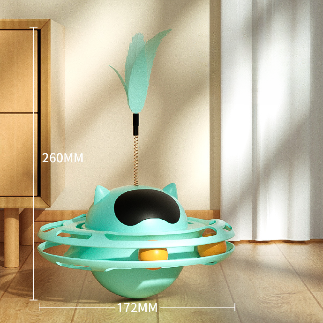 Interactive Cat Toy: Feather Tumbler Ball for Endless Fun