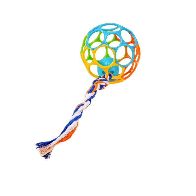Interactive Dog Toy: Durable Bell Ball Rope for Fun Playtime