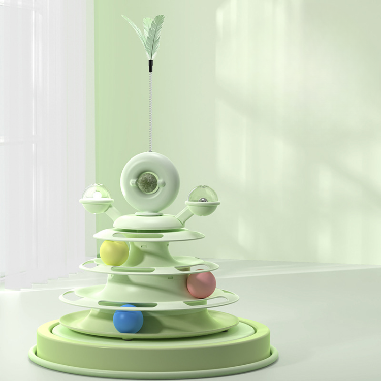 Interactive Cat Toy: Fun Catnip Ball Tower for Playtime