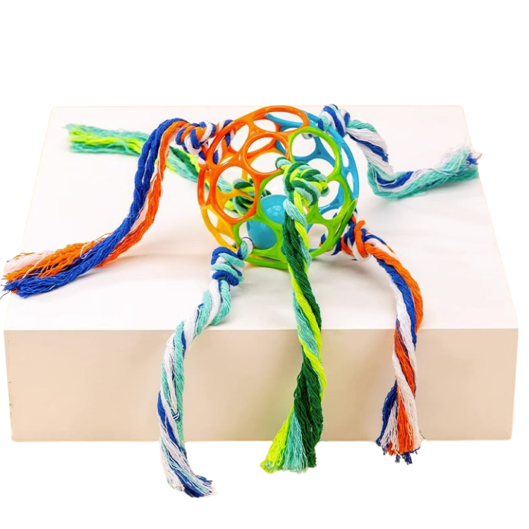 Interactive Dog Toy: Durable Bell Ball Rope for Fun Playtime