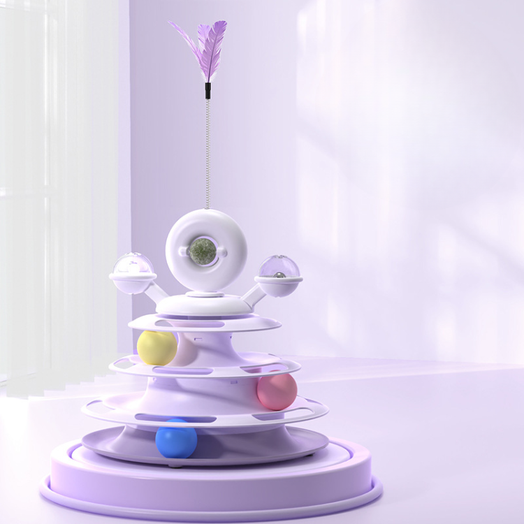 Interactive Cat Toy: Fun Catnip Ball Tower for Playtime