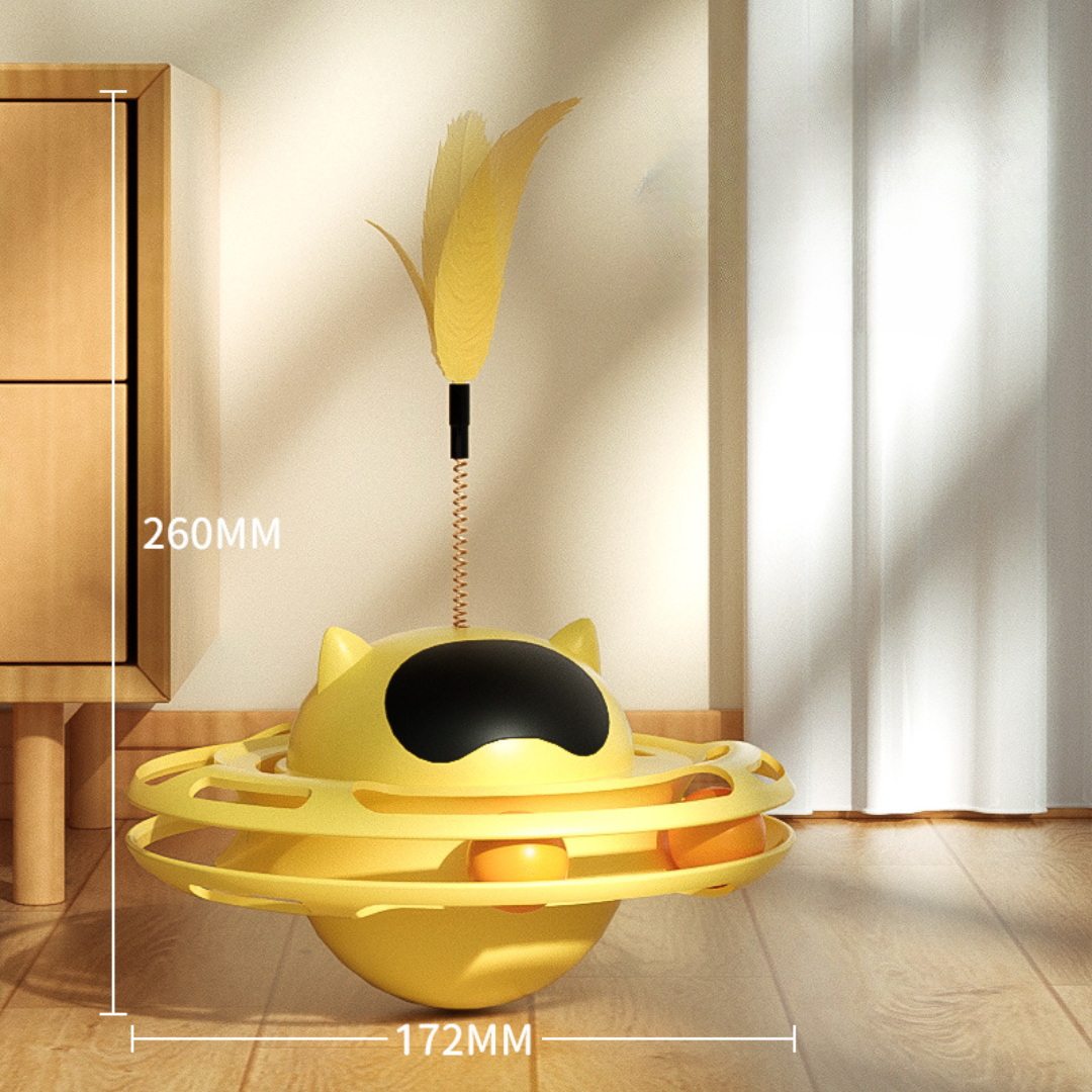 Interactive Cat Toy: Feather Tumbler Ball for Endless Fun