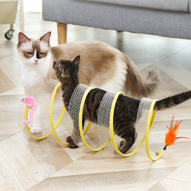 Interactive Foldable Cat Toy Tunnel for Fun Playtime