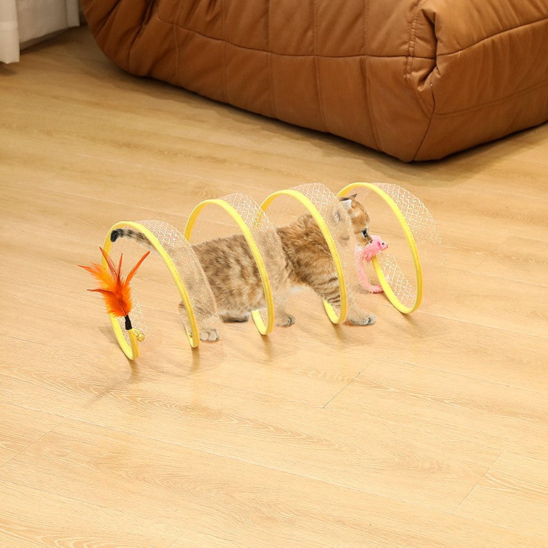 Interactive Foldable Cat Toy Tunnel for Fun Playtime