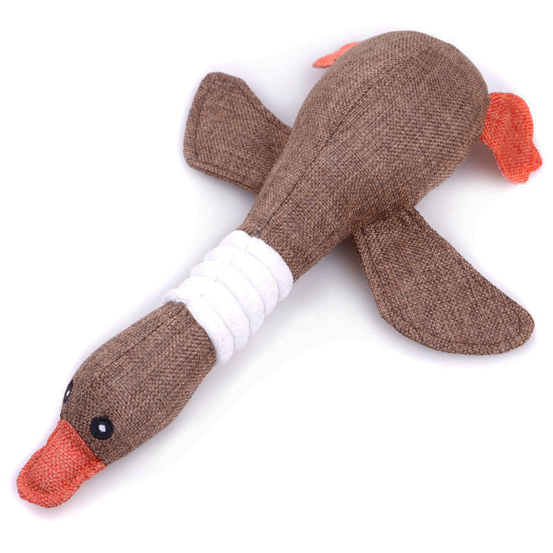 Durable Dog Goose Plush Squeaky Toy for Fun Playtime