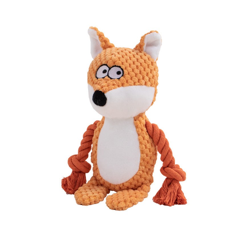 Interactive Squeaky Plush Dog Toy - Fun Zoo Animal Design