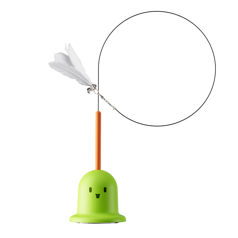 Interactive Cat Toy: Suction Cup Teaser with Feathers & Bells