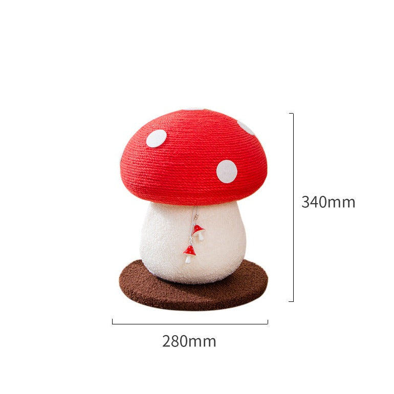 Durable Mushroom Cat Toy - Sisal Rope Scratching Post