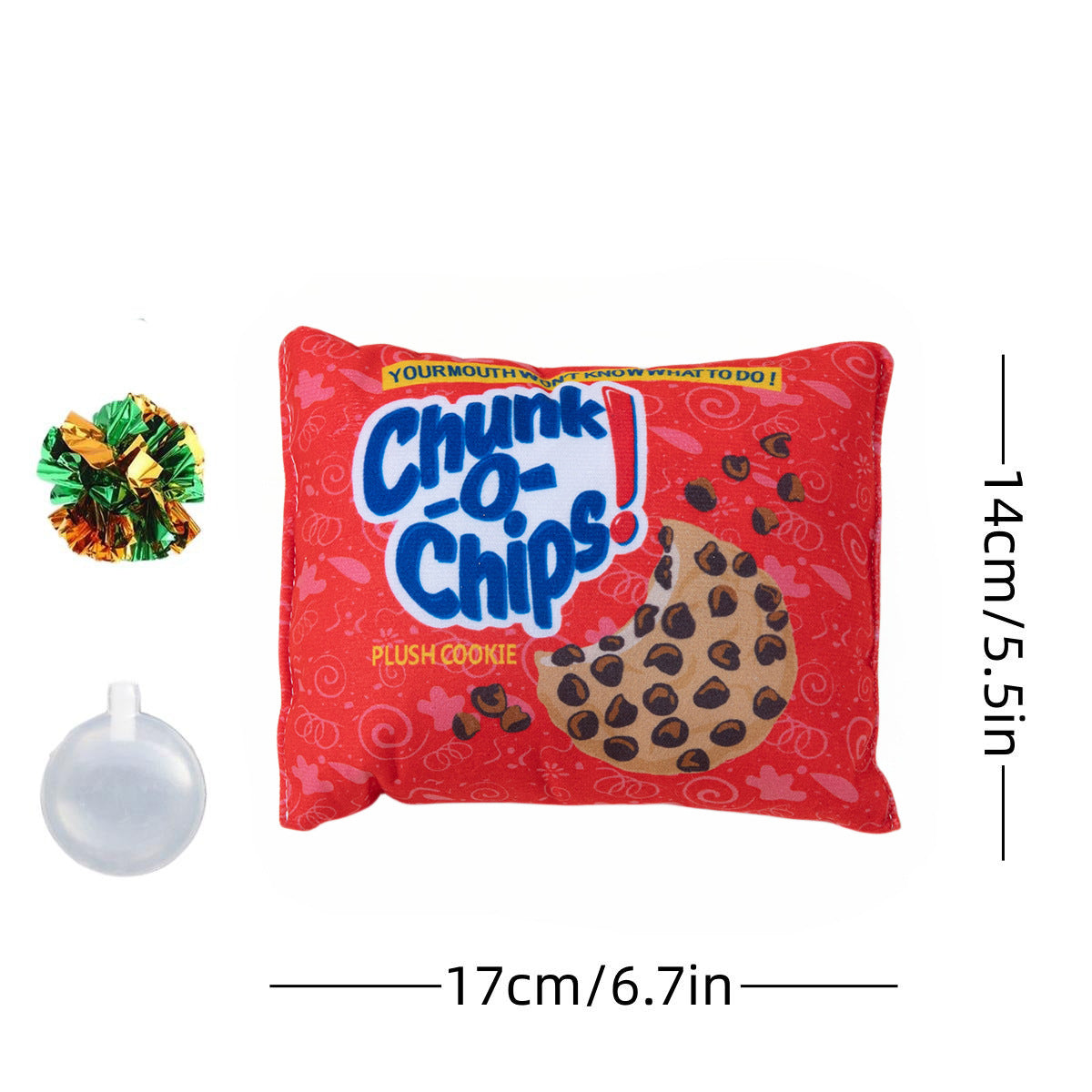 Interactive Dog Toy: Crinkle Paper Squeaky Potato Chips