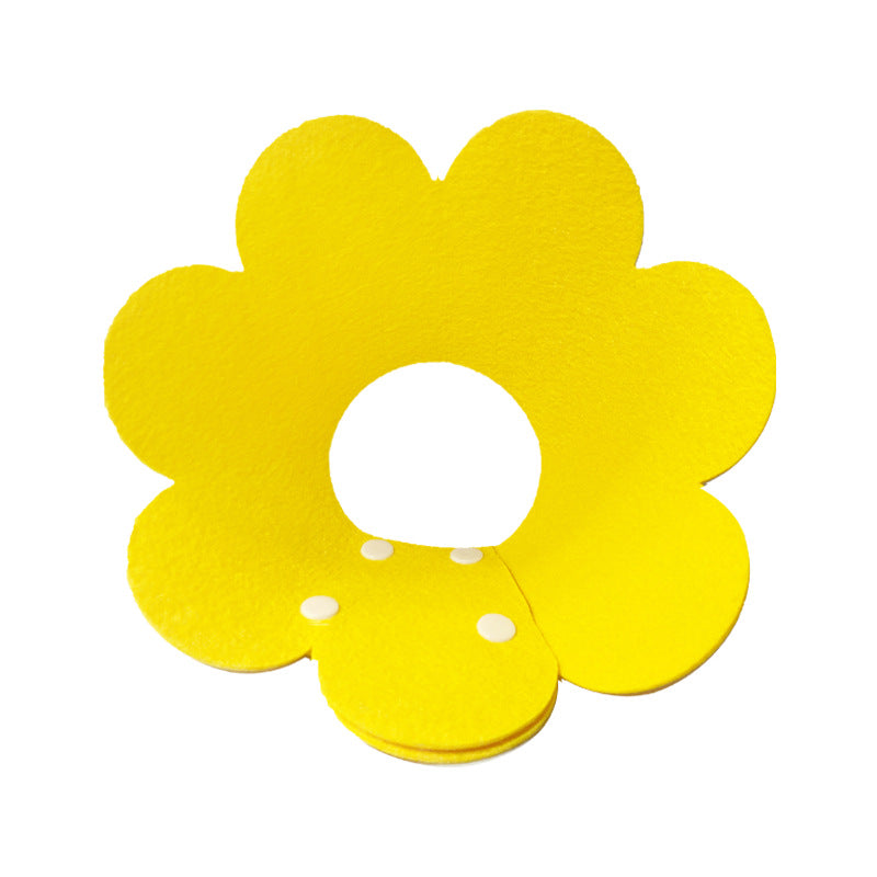 Flower Plush Anti-Licking Collar - Soft & Comfortable Pet Accessory